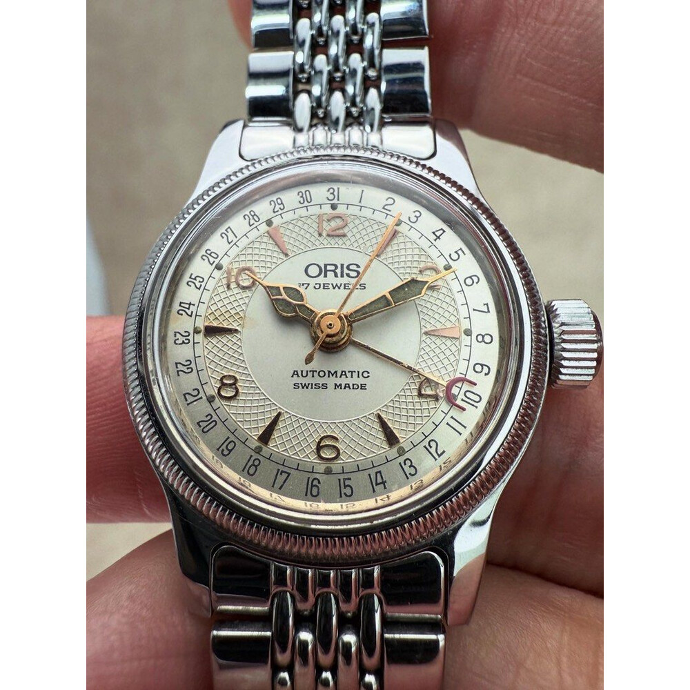 28mm • 2000s Ladies Big Crown Oris Pointer Date Automatic ref.7464